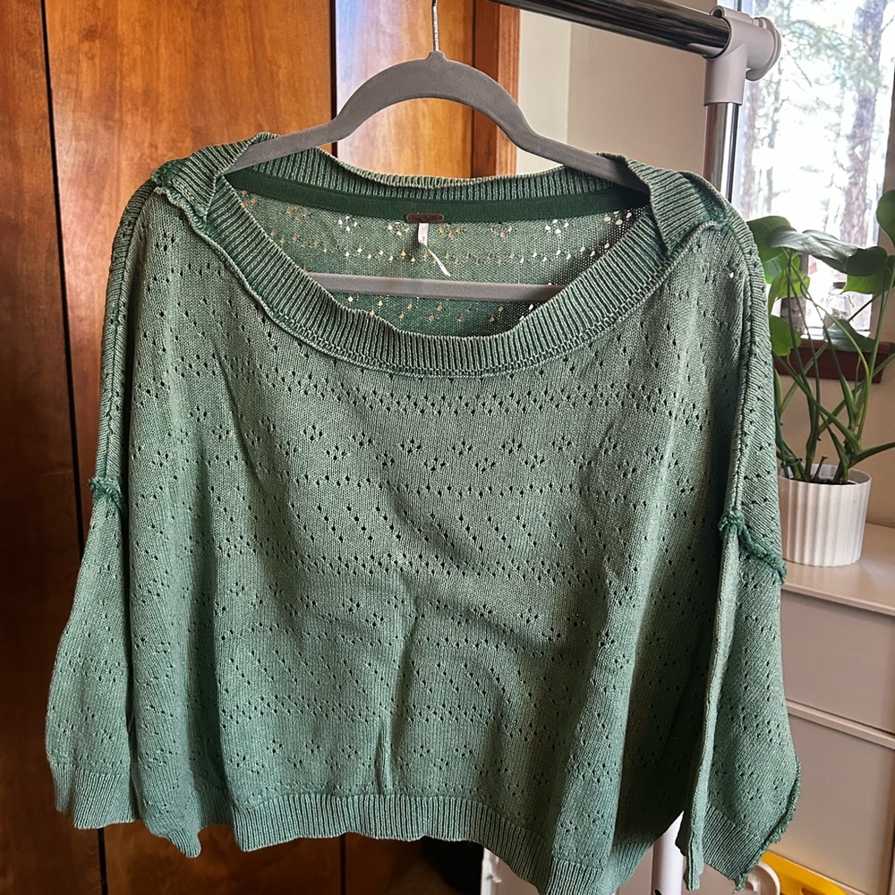 Free People Sage Green Women's Sweater